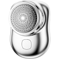 Pikkukuva 1 / 5: Mini-sähköparranajokone, kannettava sähköparranajokone (hopea), miesten sähköparranajokone, taskuun mahtuva kannettava parranajokone, USB-ladattava parranajokone, helppokäyttöinen yhdellä napsautuksella, sopii
