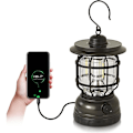 Pikkukuva 2 / 5: Vintage LED-retrolamppu 1000 LM aurinkoenergialla ja USB:llä ladattava, kannettava COB, vedenkestävä, hätätilanteiden taskulamppu ripustuskoukulla