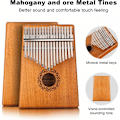 Miniatyrbillede 5 af 5: Kalimba Tommelfingerklaver 17 Tangenter Tommelfingerklaver, Tommelfingerklaver Kalimba Instrument Bærbart Fingerklaver Til Børn Voksne Begyndere, Ideel Fødselsdagsgave, Val