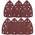 Miniatyrbillede 1 af 5: Trekantede slibeskiver, 80 stk. sandpapir, 11 huller sandpapir med 40/60/80/120/180/240/400, 125 mm korn til slibning, rustfjernelse og polering wi