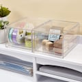 Miniatyrbillede 3 af 5: Stabelbare skuffer til kosmetikorganisatorer Lot med 2 stabelbare akrylskuffer til køkken og transparente badeværelser stablet plastikopbevaring til værelse w
