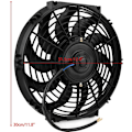 Miniatyrbillede 3 af 5: Universal 12\" Slim Push Pull Elektrisk Motorkøleventilator 12V med Monteringssæt