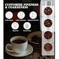 Miniatyrbillede 5 af 5: Elektrisk kaffekværn - Kaffebønnekværn i rustfrit stål til kaffe, espresso, latte, mokkaer, One-Touch kværn til krydderurter, krydderier, korn og mere