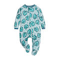 Miniatyrbillede 1 af 5: Efterårs Baby Børn Dobbelt Lynlås Tøj Sove Pyjamas Jumpsuit Nyfødt Overalls