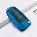 Miniatyrbilde 5 av 5: Beskyttende deksel for Audi bilnøkkel - for A1 A3 A4 A6 Q3 Q5 Q7 S3 R8 TT - Silikon TPU (Sølv-farget fiber)