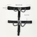 Miniatyrbillede 4 af 4: Dame benring strømpebånd body chain talje bælte kæde overalls kæde bælte bælte suspender linning