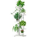 Miniatyrbillede 4 af 5: 5-etagers planteholder, stativ til potteplanter, stativ til potteplanter, frøplanteholder, stærk potteplanteholder, hvid
