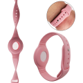 Miniatyrbillede 5 af 5: AirTag Anti-Lost Lille Håndled Sikkerhedslås Armbånd Etui, Blødt Silikone Armbåndsetui til AirTag GPS Tracker (Håndled 6.3\" - 7.3\") - Pink, 2-Pak