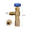Miniatyrbillede 3 af 5: Sikkerhedsventil ventil Klimaanlægsventil - Flowventil Adapter i messingstik Forbindelse til R410 R22 Klimaanlæg Flowende Påfyldning, 2