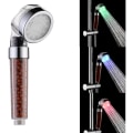 Miniatyrbilde 1 av 4: LED-dusjhode 3 farger, flerfarget, universell passform temperaturkontroll