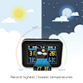 Miniatyrbillede 3 af 5: Wifi Meteorologisk Station Trådløs Meteorologisk Station Termometer Hygrometer Vejrudsigt LCD Ur Farveskærm Applikationsstyring