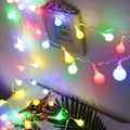 Miniatyrbillede 4 af 5: LED Farverige Kuglelyskæder med Fjernbetjening, Indendørs Lyskæder til Klasseværelse, Soveværelse, Stue, Halloween, Jul, Fest, Multicol