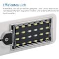 Miniatyrbillede 4 af 5: Led Akvarielys Klemmelampe, Ultra-tynd Akvarielampe Med Lys, 24 Led Akvarielys（Hvidt og blåt lys）