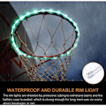 Miniatyrbilde 4 av 5: Basketballkurvlys, LED LED LED-er med fjernkontroll basketballkurv, 16 fargeendringer selv, vanntett, supersterk for å spille ute om natten