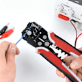 Miniatyrbillede 3 af 5: Selvjusterende isoleringsledning. Til at afisolere ledninger fra AWG 10-22, automatisk afisoleringsværktøj/skæretang, automatisk afisolering med skæring og crimp