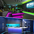 Miniatyrbilde 4 av 4: Led-lys for soverom 5,0M (musikk-synkroniserende fargeskiftende lysstripe med fjernkontroll og app-kontroll RGB-lysstripe for romhjemmefestdekorasjon)