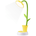 Miniatyrbillede 1 af 5: Børne skrivebordslampe (gul), kreativ genopladelig LED skrivebordslampe øjenbeskyttelse touch sensor bordlampe dæmpbar sengebordslampe med penneholder