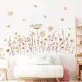 Miniatyrbillede 1 af 4: Vægstickers Boho Blomster Sticker Væg Blomst Blomst Pandelol Papillon Vægdekoration Soveværelse Kontor