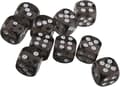 10 stk. terninger (sorte) polyhedral D6 terninger 16mm akryl terningesæt til DND terninger RPG MTG brætspil