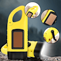 Miniatyrbild 4 av 5: Solcellsficklampa, Solcells LED-ficklampa Handvev Ficklampa Uppladdningsbar Utomhusaktivitet Nödlampa - Gul [Energiklass A+++]
