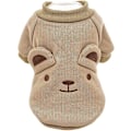 Miniatyrbillede 3 af 5: Hvalpe Fleece Sweatshirt Pullover Sød Bjørn med Ører til Små og Mellemstore Hunde og Katte, Brun, M(M)