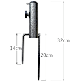 Miniatyrbillede 2 af 5: Paraplyholder, Plænespyd Paraplyholder, Udendørs Paraply Jordsokkel, Paraply Jordsokkel (Plænespydholder til Strandfiskeri Have)
