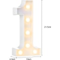 Miniatyrbilde 2 av 5: Lys opp tall bokstaver (1) Lys opp alfabet Lys opp LED-lampe Bokstavlys Bokstavdekor Batteridrevet for fest Bryllup Hjemmedekorasjon