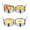 Miniatyrbillede 1 af 5: Æggebakkeringe, 4 rustfrie stål omeletforme, bageforme til æg / pandekager / omeletter osv., non-stick belægning, fødevaregodkendt rustfrit stål