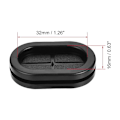 Miniatyrbillede 4 af 5: Gummi Kabelmuffe Oval Muffe Dobbeltsidet Montering Dimension 35 x 20 mm Gummi Kabelmuffe Beskyttelse 4 stk