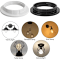 Miniatyrbild 5 av 5: 6 Plast Ringreducerare Lätt E27, Tillbehör för lampskärm Ringplatta, adapteromvandlare, E27 Reduceringsring, lampskärmsring, för skrivbordslampa