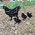 Pikkukuva 4 / 5: Deco Garden Ulkokäyttöön Metalli, Kana Piha Taide Puutarha Metalli Patsaat Koristelu Puutarha Koristelu Nurmikko Polku Jalkakäytävä Puutarha - Retro Eurooppalainen tyyli.