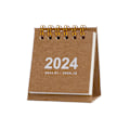 Miniatyrbillede 2 af 5: Enkel Solid Farve 2024 Mini Skrivebordspapirkalender Bærbar Bord