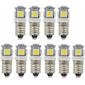 Pikkukuva 1 / 5: LED-lamput E10 9 V Valkoinen kylmä 5smd 0,5 W (kylmä valkoinen, 9 V) 10 kpl