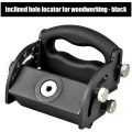 Miniatyrbillede 2 af 3: Aluminiumlegering Træbearbejdning Skrå Hul Locator (Sort)