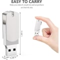 Miniatyrbild 2 av 5: USB 64GB, USB 2.0 Flash-enhet, Hållbar Metall Vattentät Stöttålig Flash-minne med Nyckelring för Laptop, Ljud, Bil, PC etc
