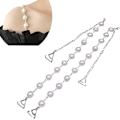 Miniatyrbillede 1 af 5: Justerbare skulderstropper Rhinestone bh-stropper udskiftning til bh-toppe kjole（1 par）