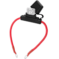 Miniatyrbillede 1 af 5: 8AWG inline sikringsholder med 80A bladsikring Vandtæt kredsløbsbeskyttelse til køretøj 12-24V