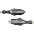 Miniatyrbilde 3 av 4: 4 stk motorsykkelblinklys, LED flytende modus blinklys, blinkende lys, kjørelys bremselys, 12V universell vanntett for motorsykkel