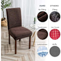 Miniatyrbillede 4 af 5: 4 stk. ternet jacquard stolebende universal universal stolebende