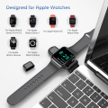 Miniatyrbilde 3 av 5: 2-i-1-klokkelader som passer til Apple Watch 7/6/5/4/3/2 generasjon universell lader