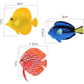 Miniatyrbillede 3 af 4: Flydende kunstig fisk 3-delt kunstig fisk akvarium lys fisk Falsk fisk simulering dekorativ akvariefisk til akvarium, akvarielandskab