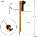 Miniatyrbillede 2 af 5: Parasolfod - Gulvstøtte til haven - plænestik til parasoller - parasolfod - gulvstik med en mastdiameter på 26-32 mm (guldfarve)
