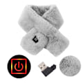Miniatyrbild 2 av 5: Uppvärmd halsduk, 3 temperaturinställningar justerbar mjuk varm plysch USB-uppvärmd halsduk för kvinnor män kall vinter nacksmärta lindring och inomhus- och utomhusbruk