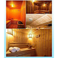 Miniatyrbillede 5 af 5: Sauna Lampe - Deflagrant Anti-polstring fugtighed Temperatur Rund Lampe Til E27 Ledning Sauna, 17.58.2cm