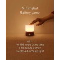 Miniatyrbillede 2 af 4: Timer Natlampe, Dæmpbar LED-Sengelampe, Træstruktur, Søvnhjælpslys, Genopladelig, Batteridrevet