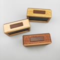 Miniatyrbillede 2 af 4: Træur - Digitalt vækkeur Træ LED vækkeur med temperaturvisning til kontor, hjem, stue og soveværelsesindretning (1 stk., Bicolor)
