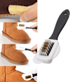Miniatyrbild 1 av 5: 3-sidig sko mocka nubuck läder skor rengöringsborste boot cleaner dammfläck