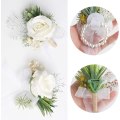 Miniatyrbilde 3 av 5: (Hvit) 2 Primula Rose Boutonnieres, Brudgom Boutonnieres og Bryllup Håndledds Boutonnieres, Bryllup Boutonnieres Egnet for Bryllup, Bankett, Jubileum