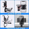 Miniatyrbilde 2 av 5: Biltelefonholder, Multifunksjonelt bil dashbord bakspeilfeste med 360° justerbar fjærklemme, Passer for 3-7 tommers smarttelefoner