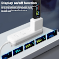 Miniatyrbild 2 av 5: USB-testare, 4,5-36V 0-5a USB C Test av strömspänningstestare voltmeter voltmeter Voltmeter Kapacitetsdetektorladdare (typ-C-port)